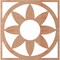 Ekena Millwork Blume Wood Fretwork Pierced Ceiling Medallion, Cherry, 38"OD x 13 1/8"ID x 1/4"T CMWP38X38X0250BLCH - alternate 3